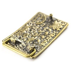 Belt buckle My Land, Ukarainian art, STASIK Lullaby for the enemy brass buckle