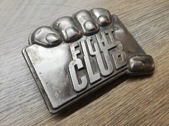 Vtg Rare Movie Official FIGHT CLUB Tyler Durdan Metal Belt Buckle licensed