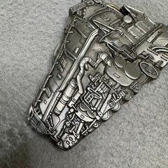 Union Pacific Belt Buckle Pewter Challenger X3985 Steam Train USA