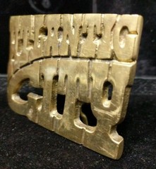 Fun Statement Piece Vintage Belt Buckle Solid Brass Atlantic City Resort Casino