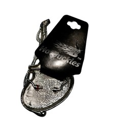 NWT Hot Buckles Guitar Belt Buckle Black Resin Silver Back Fender Rock Western