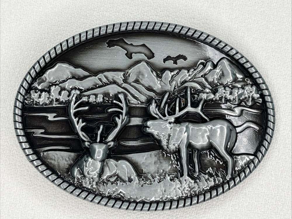 Men’s Silver Deer/Elk Belt Buckle