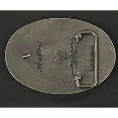 Vintage Award Design Medals Elk Deer Belt Buckle Solid Brass Tone