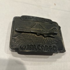 jal cargo Japan Airlines Brass Vintage Belt Buckle We deliver the World