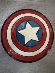 Marvel Captain America Round Shield Belt Buckle Logo, Interchangeable, 1.5in