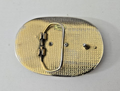 Eagle Floral Belt Buckle Gold Tone Oval