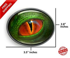 Dinosaur Eye Belt Buckle – Cosplay Dragon Creature Art Handmade Gift -162-E
