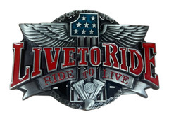 Live To Ride Ride To Live Number 1 Wings Belt Buckle Antique Hebillas Vaqueras