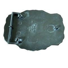 Vintage Horse Head Western Pewter Belt Buckle Raintree Made In USA 70s
