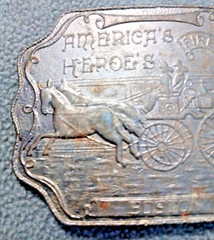 Vintage Belt Buckle Americas Heroes – Fire Department BOSTON Horse & Carriage