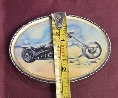 Multicolored Chopper Motorcycle light Up Belt Buckle Metal Plastic