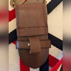 Polo Ralph Lauren Striped Canvas Leather Belt Script Logo Buckle Red White Blue