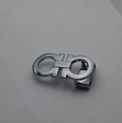 Salvatore Ferragamo Classic Alloy Belt Buckle Silver for34-35mm belt US shipping
