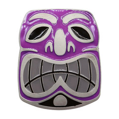 Men Women Silver Metal Belt Buckle Tiki Mask Statue Animation Travel Vacation