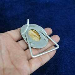 Silver Plated Belt Buckle Handmade Jasper Gemstone Western Cowboy Belt For Men