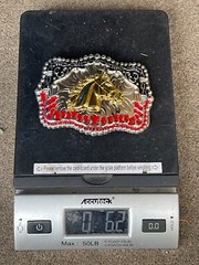 Western Buckle Gold Silver Red Black Red Horse Cowboy Buckle 2 » Hebilla Vaquero