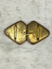 Vintage Womens Buckle Gold Tone Plaid Made in Czechoslovakia
