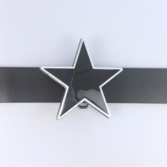 Vintage Style Black Enamel Star Belt Buckle Boucle de ceinture