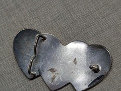 vintage MONTANA SILVERSMITHS belt buckle WESTERN sterling silver plate HEARTS