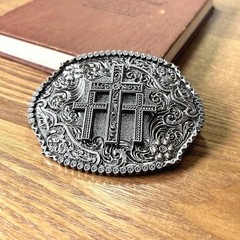 Religious Cross Western Belt Buckles for Men Women,Cowboy Belt Buckle Cowgirl