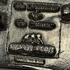 VTG Silver Star Boombox Metal Belt Buckle Original Olander USA 2004 Streetwear