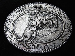 RC09139 **THE BRONCHO BUSTER** FREDERIC REMINGTON ARTWORK BELT BUCKLE