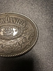 Vintage Western Style Jack Daniels Belt Buckle / Old #7 Brand Hipster