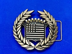 Vintage Cadillac Emblem Flag Chrome Color Belt Buckle Byfamous Stars And Straps