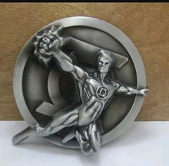 Super Hero Green Lantern Comic Book Silver Belt Buckle