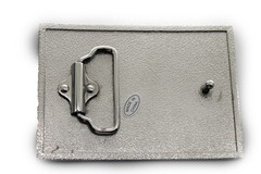 Men Women Belt Buckle Silver Black Metal Hip Hop 4X4 Four By Four Large Size