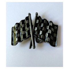 Racing Flags Black And White Checkered Racing Flag Belt Buckle