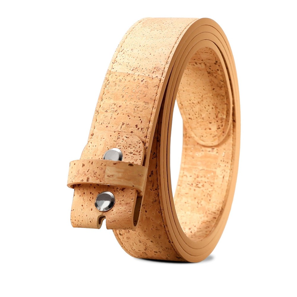 Corkor Belt No Buckle Men Women One Piece Width – 1 1/2&Prime; – (38mm), Beige