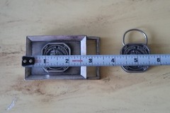 Vintage Burlington Northern Railroad Belt Buckle and Key Ring