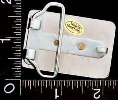 MG12108 VINTAGE ***COVERED WAGON*** POLISHED SILVERTONE BELT BUCKLE