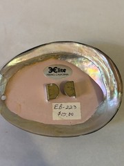 Vintage Polished Black Abalone Shell Belt Buckle by Elite in Fresno, California