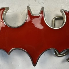 Batman Red and Silver Belt Buckle DC Comics, Movie