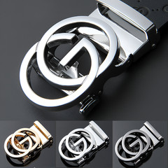 Men&rsquo;s-GO-Belt-Leather-Ring Design-Auto Buckle- Avail in Gold, Silver and Gray