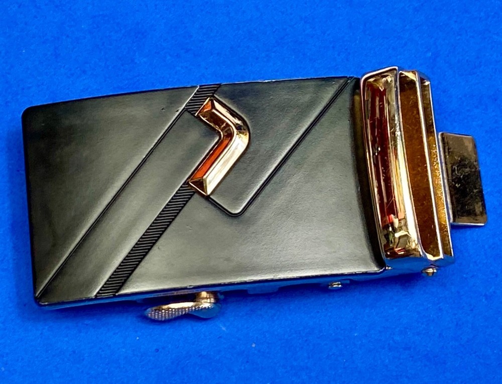 Replacement formal slide style black & copper or rose gold color belt buckle