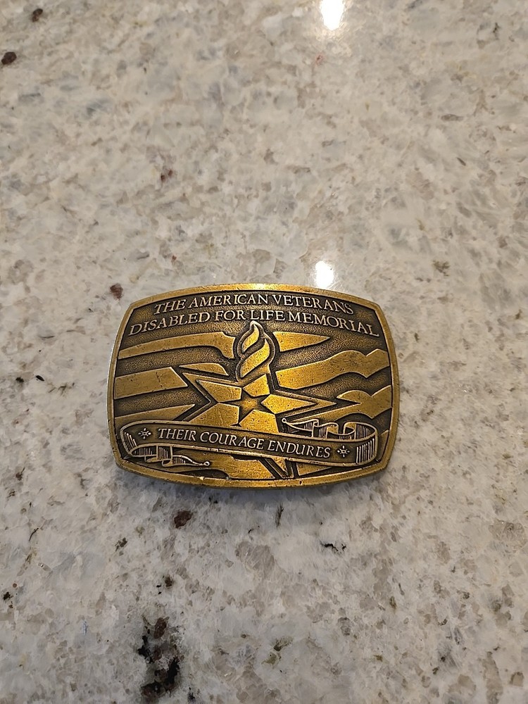 American Veterans Disabled For Life Memorial Belt Buckle 2006 Sponsor #0369