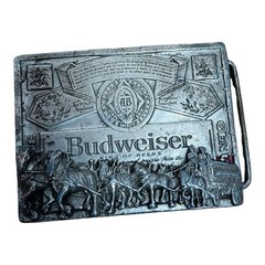 Vintage Budweiser King of Beers Pewter Belt Buckle Clydesdale Made in USA