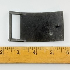 Vintage Levi Strauss Original Rivited Denim Silver Tone Rectangular Belt Buckle