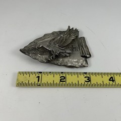 Siskiyou Buckle Co 1988 Western Arrowhead Eagle Metal Pewter Belt Buckle Z80 USA