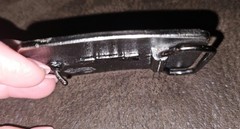 Vtg 1980s Retired Belt Buckle No Clock No Address Money Phone Red Enamel #2359