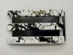 Adidas Golf 3 Stripe White & Black Ink Flash Color Trophy Award Belt Buckle
