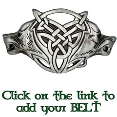 Wolf Metal Belt Buckle Biker UK Celtic Knotwork Werewolf Twilight