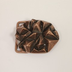 Punk Style Pyramid Textured Belt Buckle in Antique Copper, Craft Interchangeable Buckle