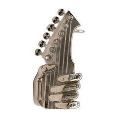 Men Silver Metal Buckle Emo Fashion Play Music Band Guitar Skulls Rock n Roll