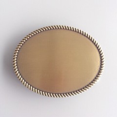 Antique Bronze Plated Western Rope Oval Blank Custom Belt Buckle also Stock US