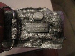 TRAIN THEME BELT BUCKLE – HEAVY WITH MATCHING TRAIN THEME DESIGN LEATHER BELT