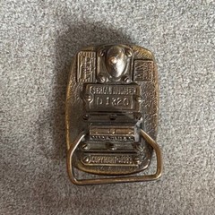 Steam Locomotive 17 Belt Buckle 2 x 1 1/2 Brass and Enamel Finish MM Limited